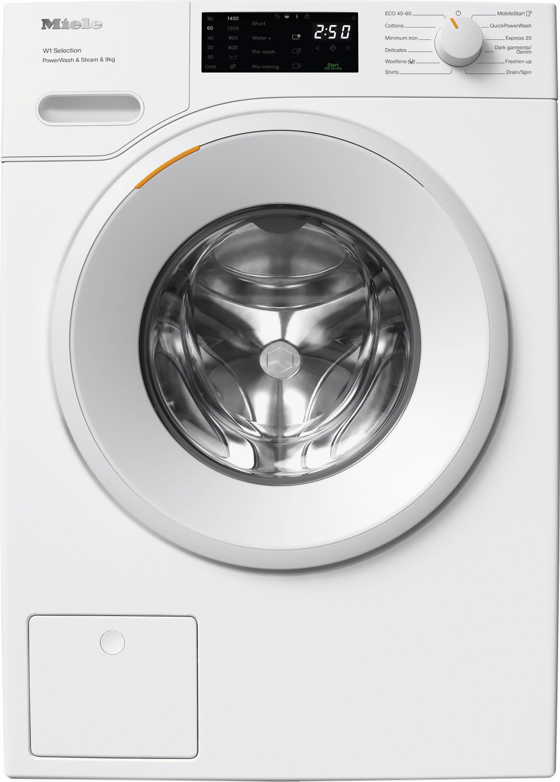 Miele WSD383 WCS Washing Machine - 9kg - 1400 RPM - CapDosing - PowerWash - White